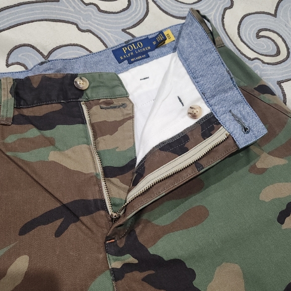 SOLD!!! $98.50 Polo Ralph Lauren Men's Camo Shorts "Relaxed Fit" Size 32 - Picture 3 of 10
